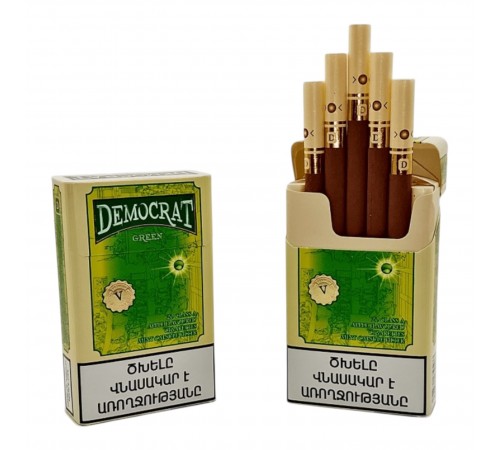 Сигареты Democrat Green King Size (Демократ Яблоко Ментол Кнопка)